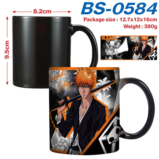 Death Kuazaki Yihu Peripheral High Temperature Color Changing Ceramic Mug Porcelain Cup Water Cup Cartoon Cartoon Tea Cup Coffee Cup