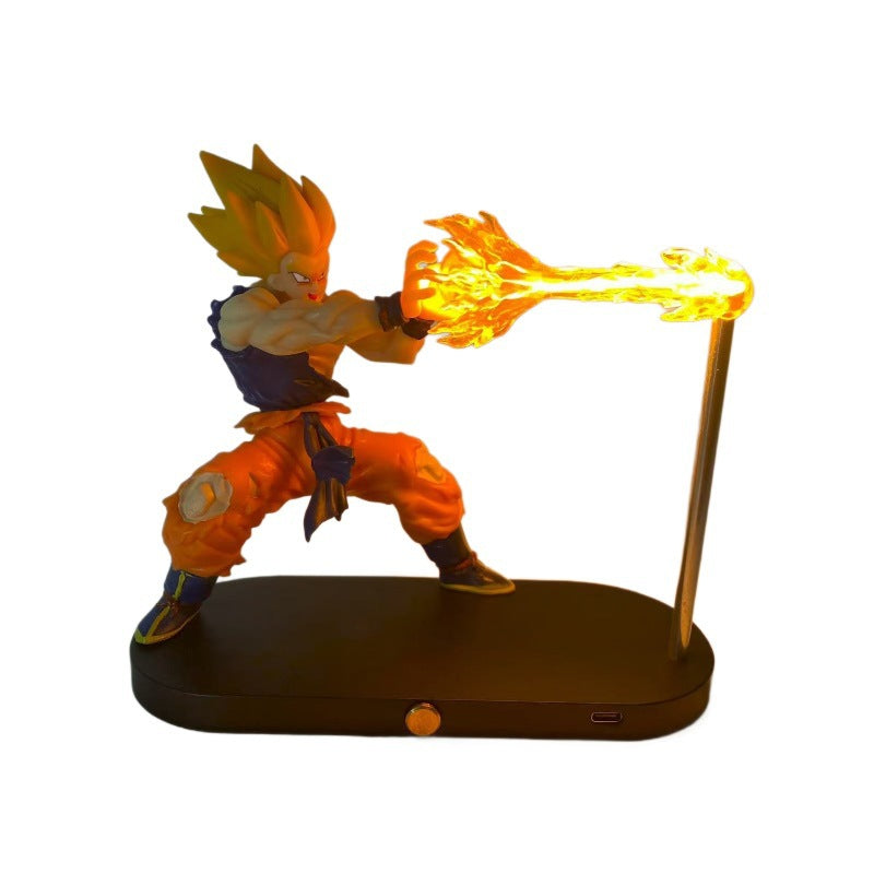 Dragon Ball Figure Turtle School Qigong Goku Luminous Shockwave Suspension Night Light Boxed Figure Ornament Gift