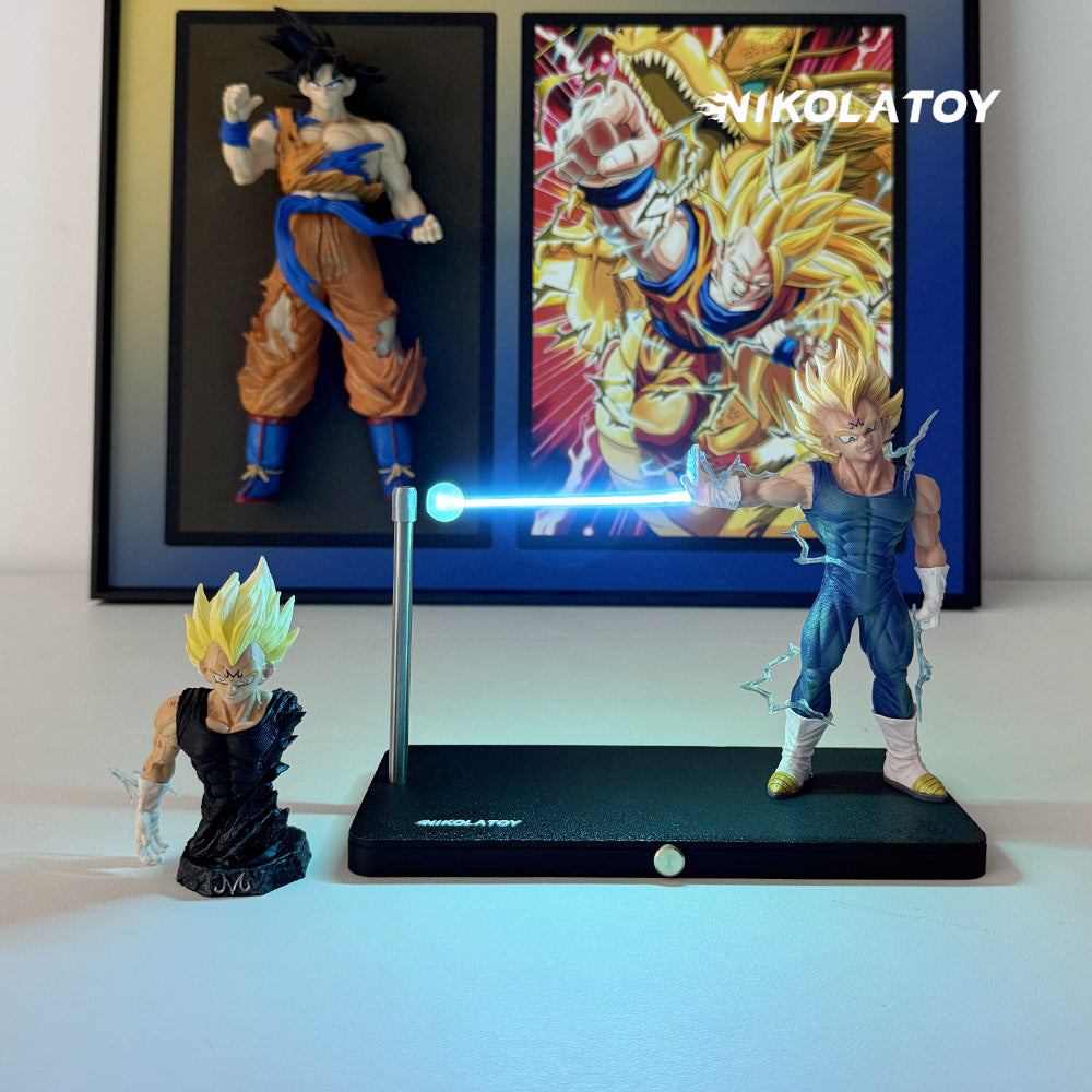 Nikolatoy Dragon Ball Z Magnetic Night Light Vegeta Saiyan Anime Peripheral Figure Desktop Decoration