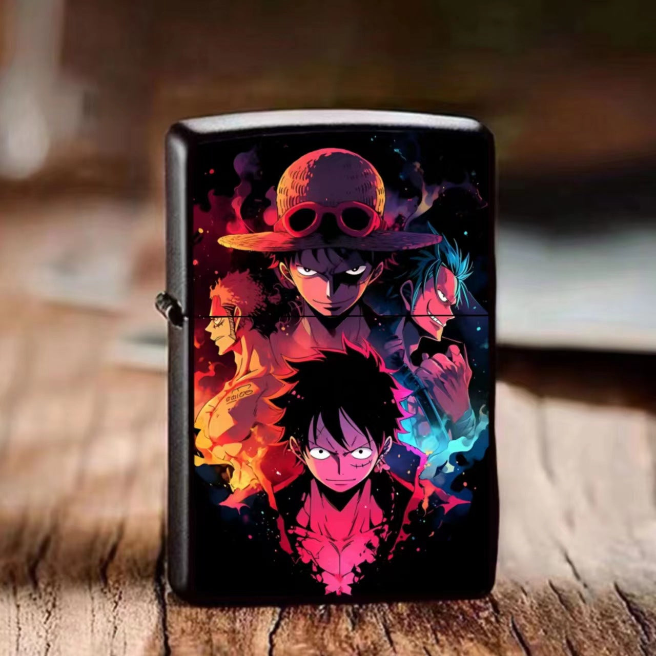 One Piece Metal Lighter Dragon Ball Kerosene Windproof Lighter Creative Picture Support TikTok Face Sheet