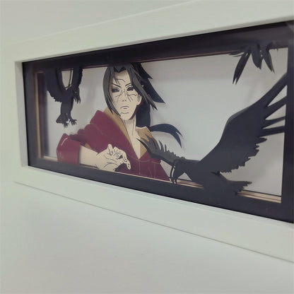 Naruto Paper Carving Lamp Wave Feng Shui Door Naruto Uchiha Mustang Sasuke With Soil Spot Animation Peripheral Night Light