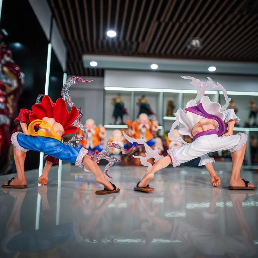 One Piece Jt Model Eight Times Mirror Luffy White/Red Two Figures Model Trendy Ornaments Wholesale