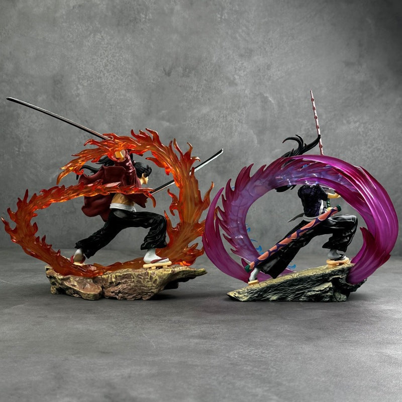 Demon Slayer: Kimetsu No Yaiba Black Death Mu Battle Kiyogami Genma Luminous Version Gk Statue Model Ornament Figure Wholesale