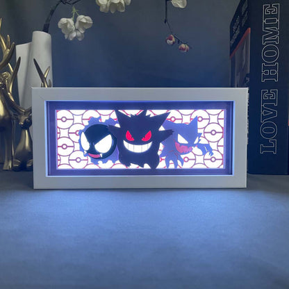 Pokémon Paper Carving Lamp Pokemon Photo Frame Lamp Children's Holiday Christmas Gift Pokémon Night Light