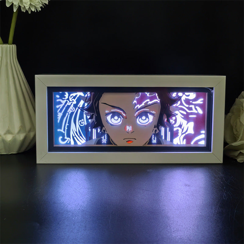Paper Carving Lamp Animation Peripheral Ornaments Secondary Chassis Popular Explosions Scene Christmas Birthday Gift Atmosphere Lamp