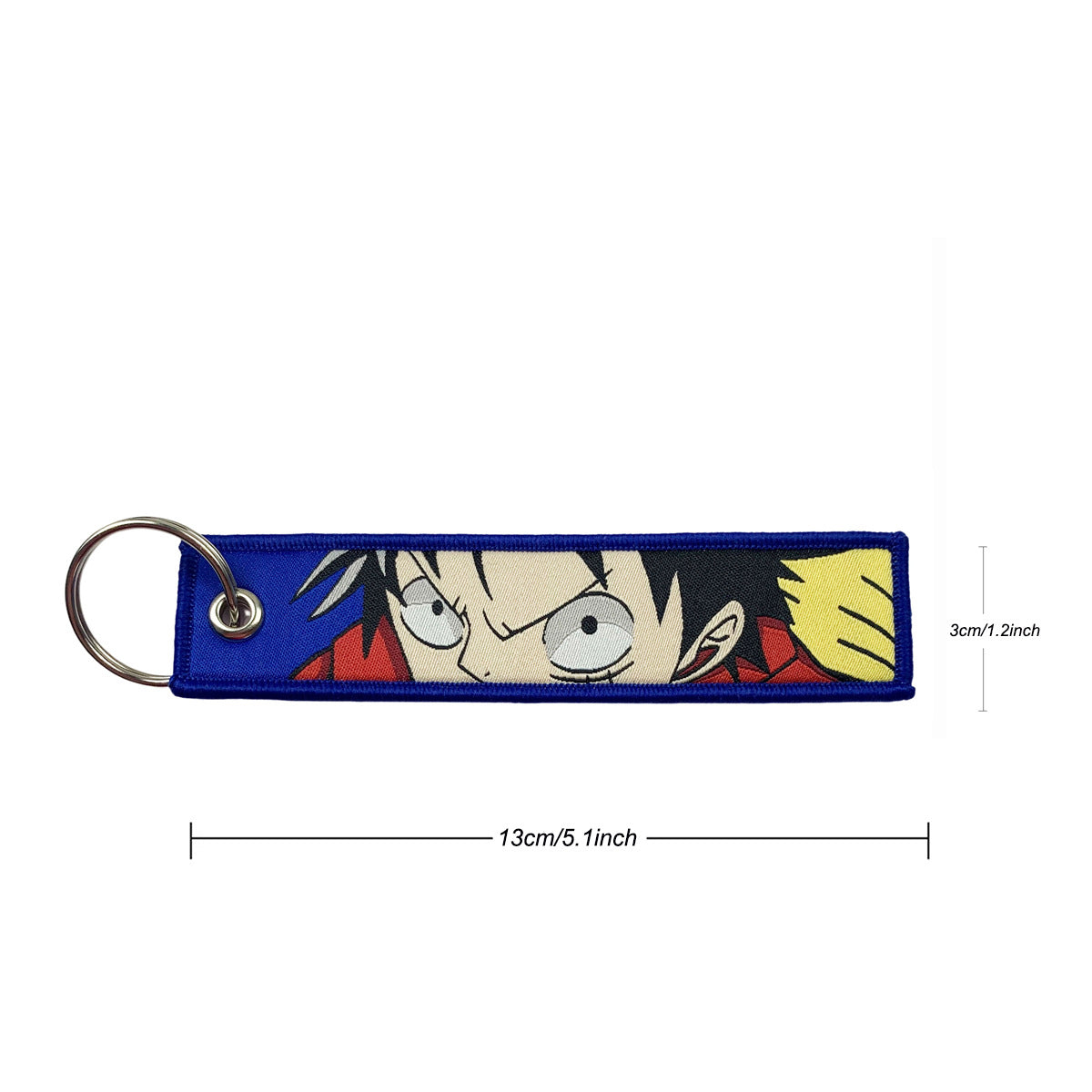 Personalized Animation Double-sided Embroidered Key Chain Trademark Woven Key Chain Creative Cartoon Character Key Ring Wholesale