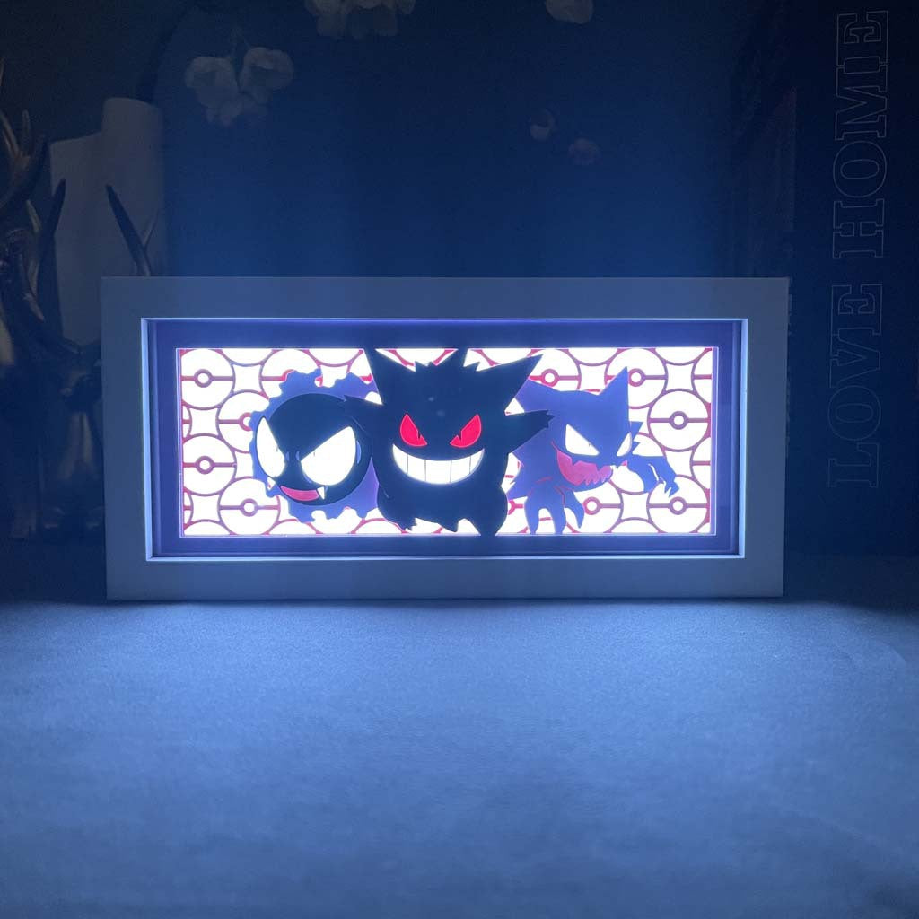 Pokémon Paper Carving Lamp Pokemon Photo Frame Lamp Children's Holiday Christmas Gift Pokémon Night Light