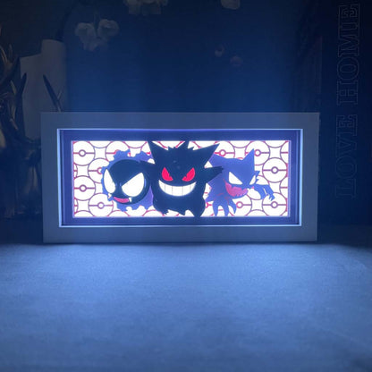Pokémon Paper Carving Lamp Pokemon Photo Frame Lamp Children's Holiday Christmas Gift Pokémon Night Light