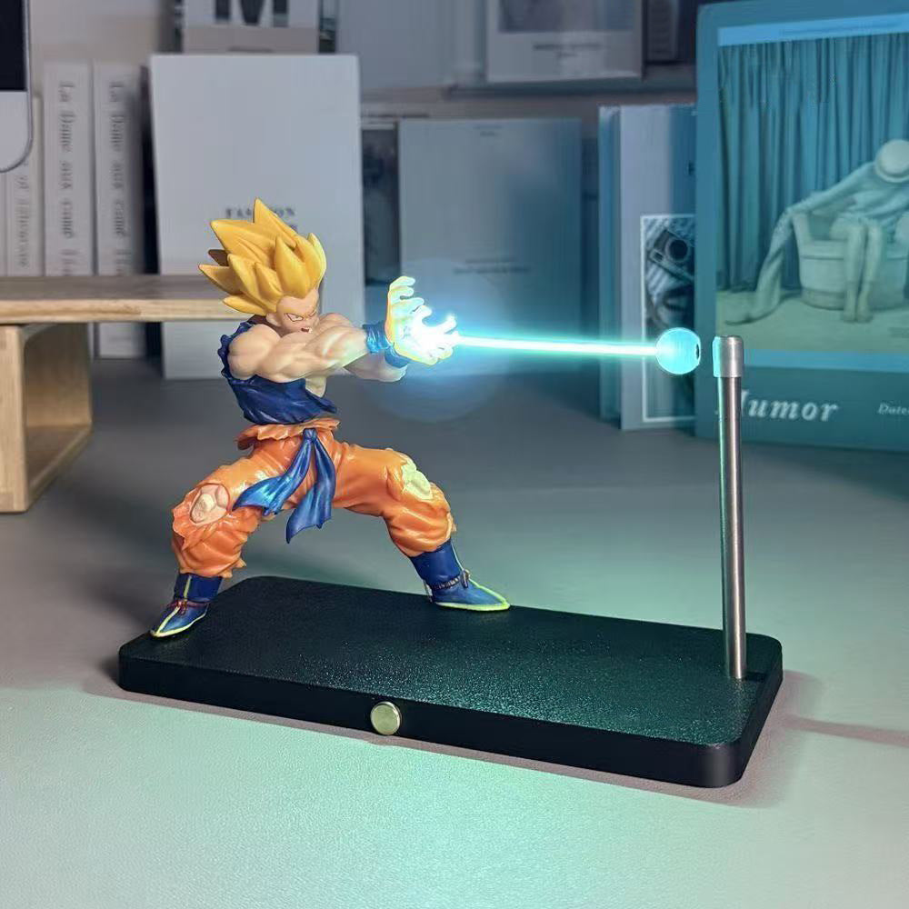 Nikoleroy Turtle School Qigong Wave Goku Floating Night Light Dragon Ball Peripheral Figurine Gift For Men And Women
