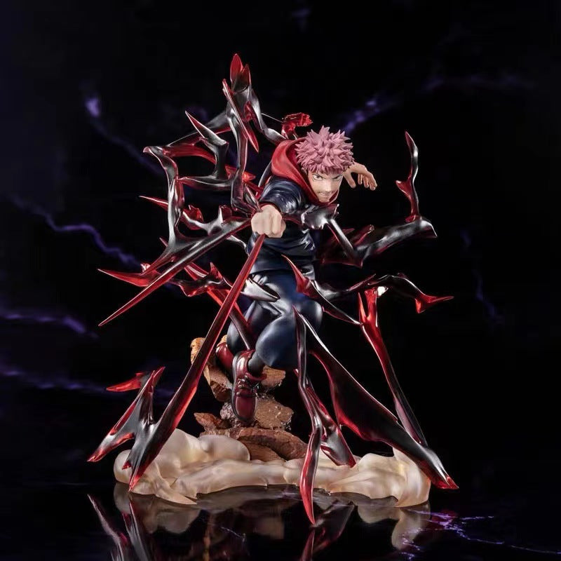 Zero Jujutsu Kaisen Anime Black Flash Itadori Yuji Figure Model Case Ornament Toy Statue Model