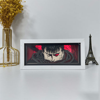 Sword Wind Legend Brand Warrior Paper Carving Lamp Animation Gus Hand-made Surrounding Ornaments Paper-cut Atmosphere Photo Frame Night Light