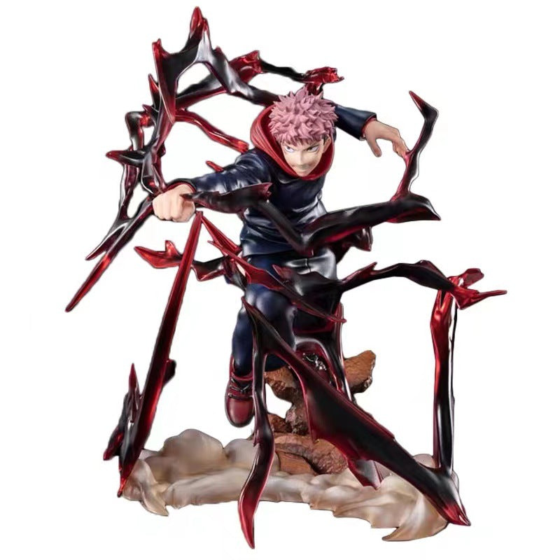 Zero Jujutsu Kaisen Anime Black Flash Itadori Yuji Figure Model Case Ornament Toy Statue Model