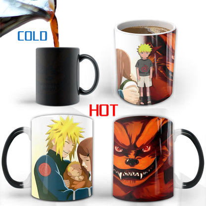 Naruto Naruto Naruto Color-Changing Mug Poured Into Hot Water Gradually Produces Patterns Interesting Coffee Cup Gift