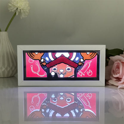 One Piece Paper Carving Lamp Nika Lufei Kedo Solon Animation Handmade Surrounding Landscape Decoration Silhouette Night Light