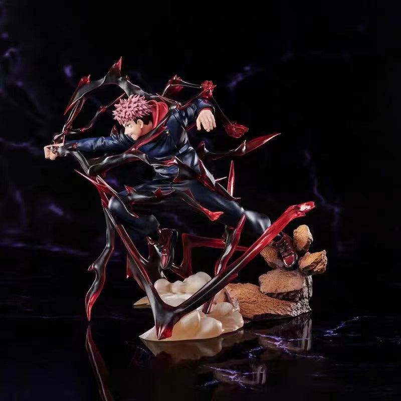 Zero Jujutsu Kaisen Anime Black Flash Itadori Yuji Figure Model Case Ornament Toy Statue Model