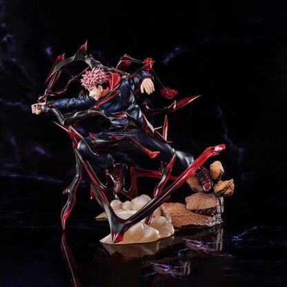 Zero Jujutsu Kaisen Anime Black Flash Itadori Yuji Figure Model Case Ornament Toy Statue Model