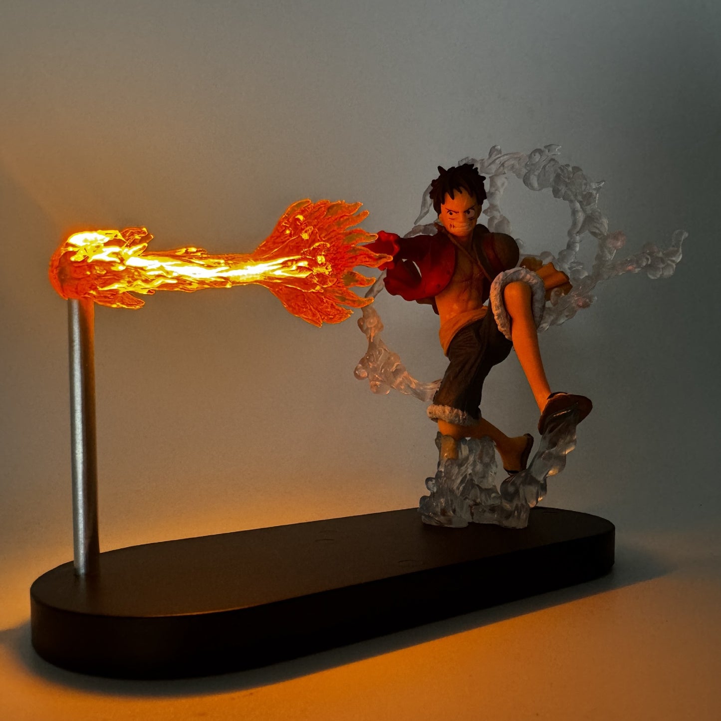 New One Piece Series Figure Night Light Version Fire Fist Luffy Fire Fist Ace Doll Model Ornaments Wholesale