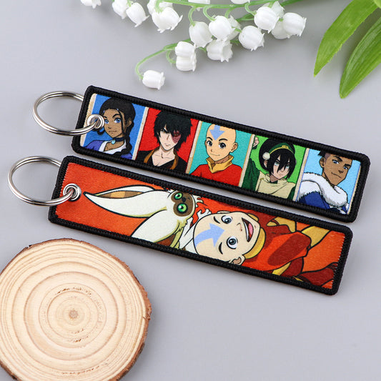 Avatar: The Last Airbender Gambling-Themed Keychain Lanyard, Sword And Fist Design, Office Id Badge Holder, Fabric Holiday Gift