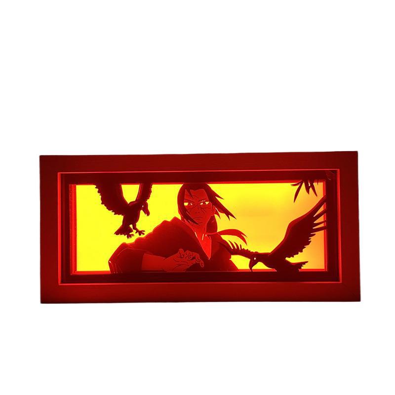Naruto Paper Carving Lamp Wave Feng Shui Door Naruto Uchiha Mustang Sasuke With Soil Spot Animation Peripheral Night Light