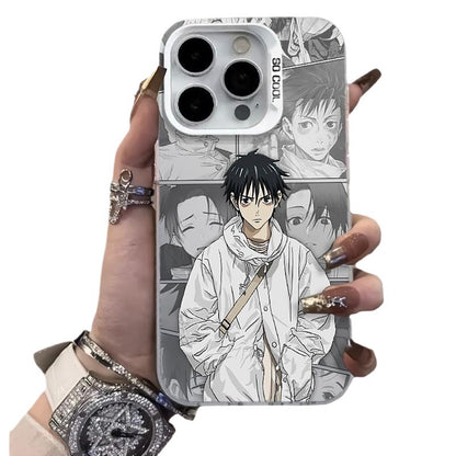Ins Spell Battle For Apple 15promax Mobile Phone Case 14 Advanced Temperament 13 Color Silver IMD Protective Case