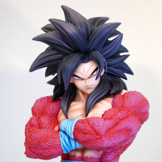 Dragon Ball JT Factory Super Four Wukong Double-headed Carving Vegeta Standing Posture Saiyan Animation Surrounding Hand-made Model Ornaments